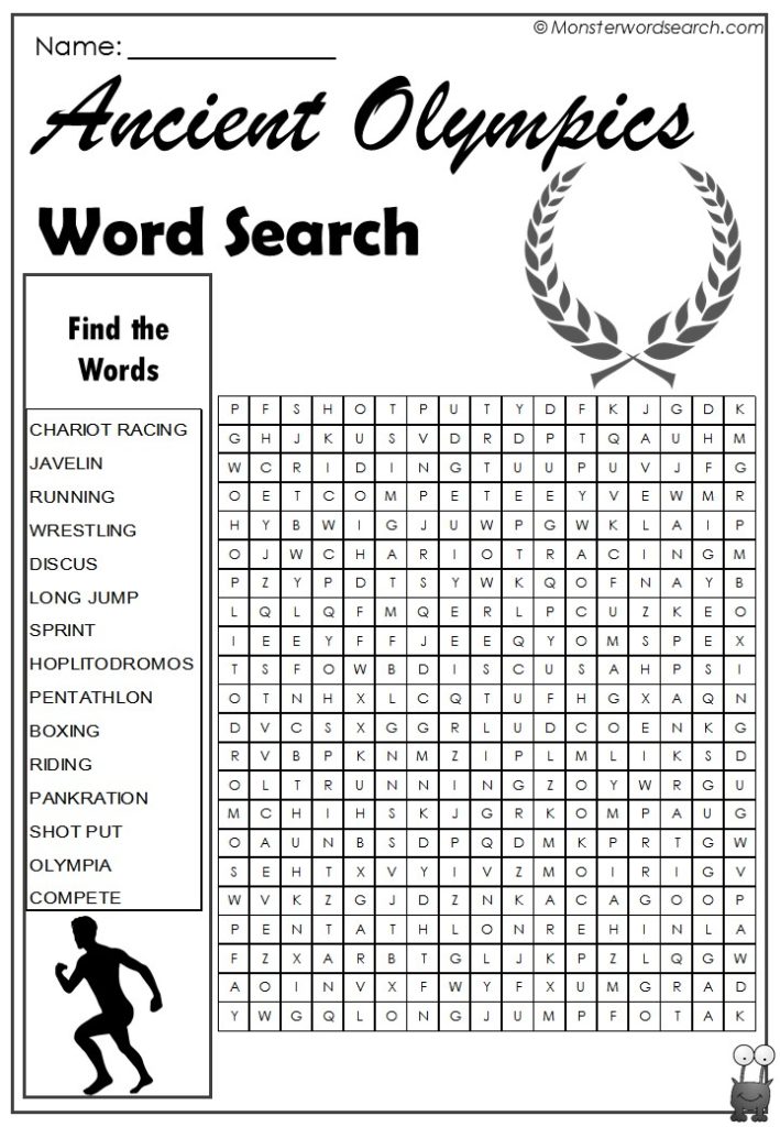 ancient olympics word search