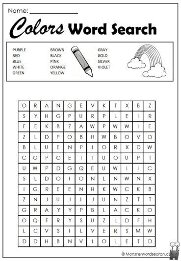 Colors Word Search