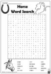 Printable Horse Word Search
