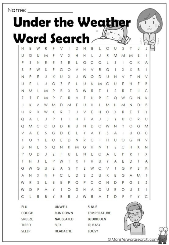 Under the Weather Word Search