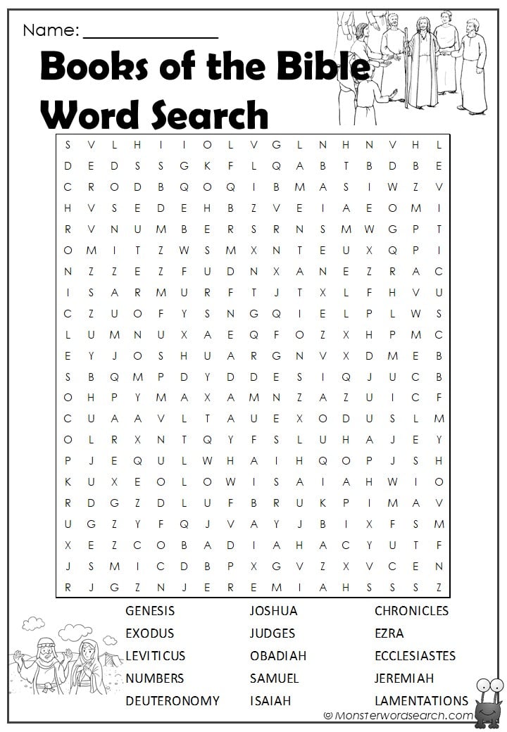 Free Printable Children S Bible Word Search Puzzles