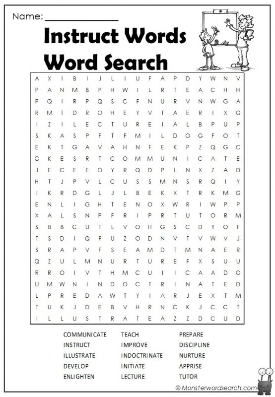 Instruct Words Word Search