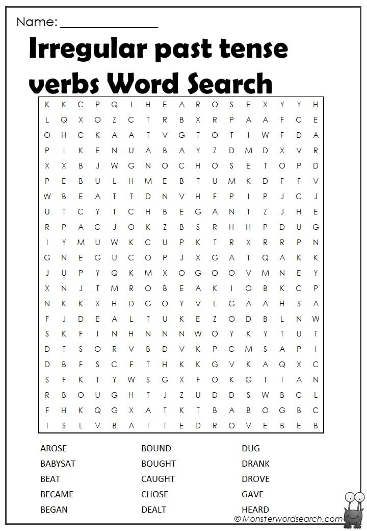 irregular-past-tense-verbs-word-search-monster-word-search