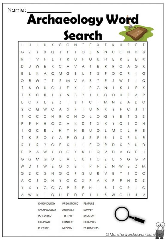 Archaeology Word Search