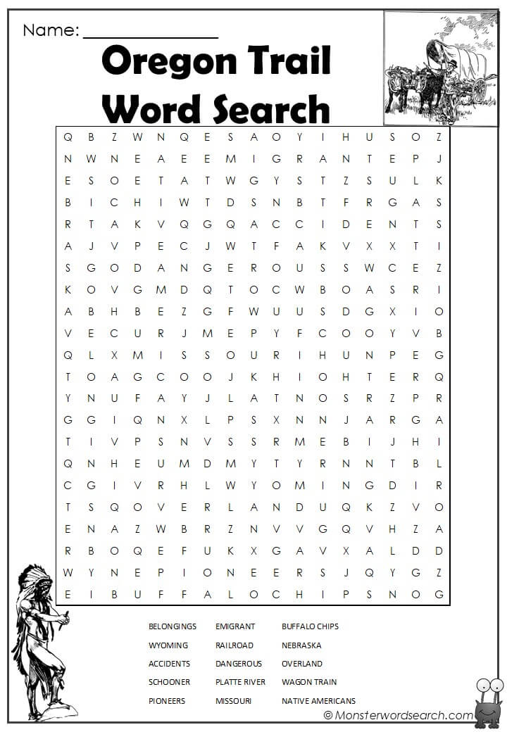 Oregon-Trail-Word-Search-1.jpg - Monster Word Search