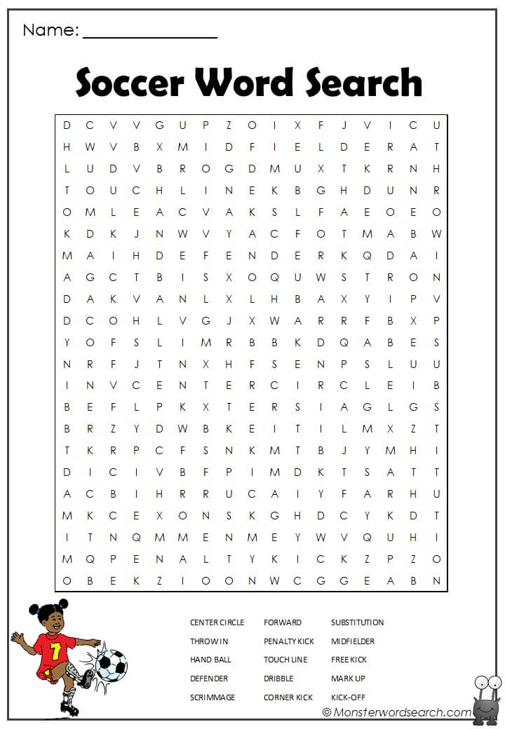 Soccer Word Search 1