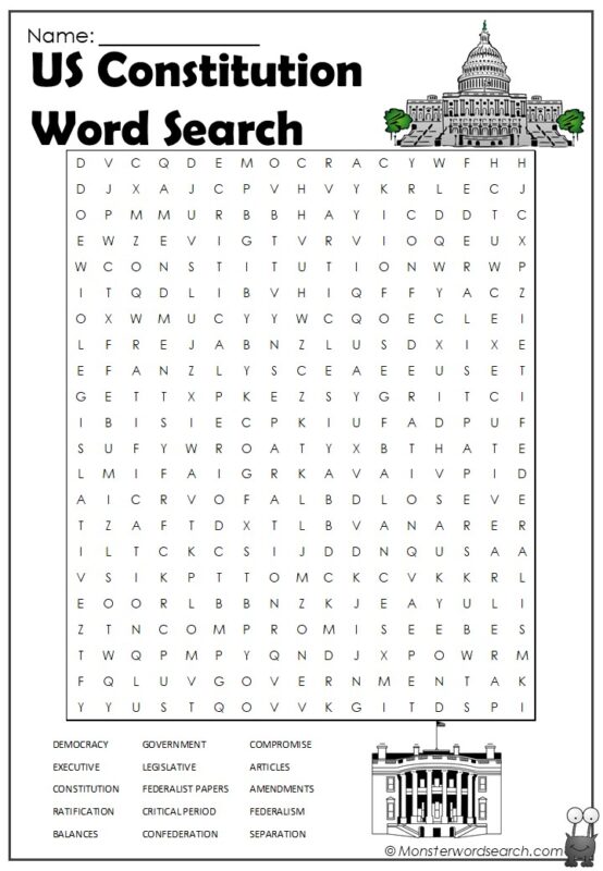 US Constitution Word Search