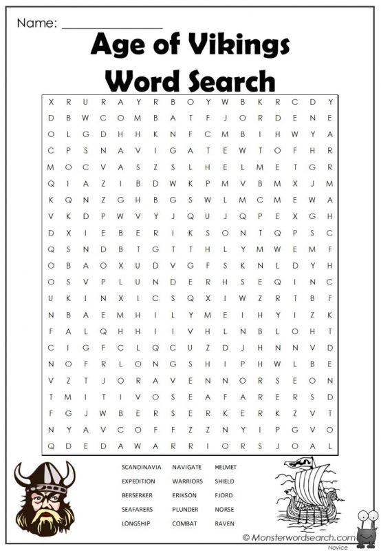 Age of Vikings Word Search