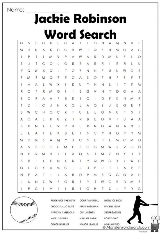 Jackie Robinson Word Search