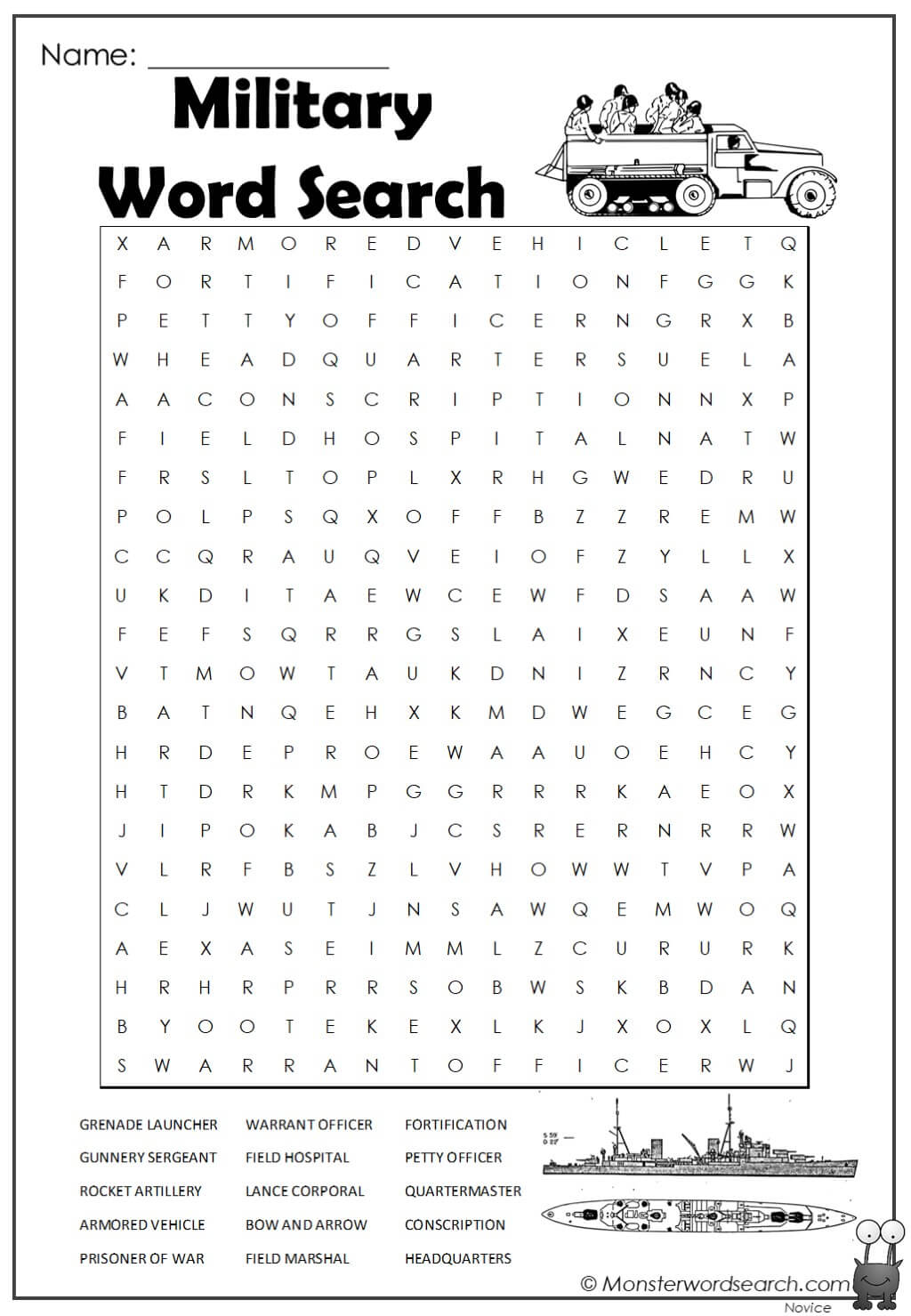 military assignments crossword