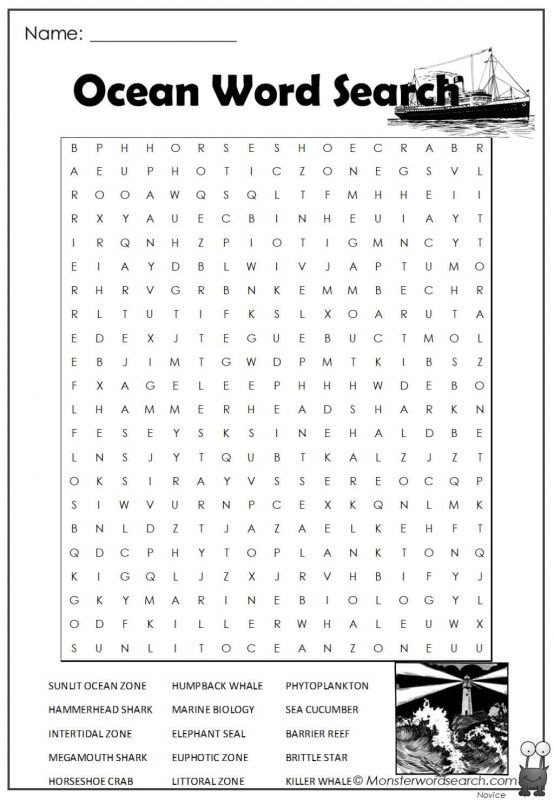 Over The Seas Word Search