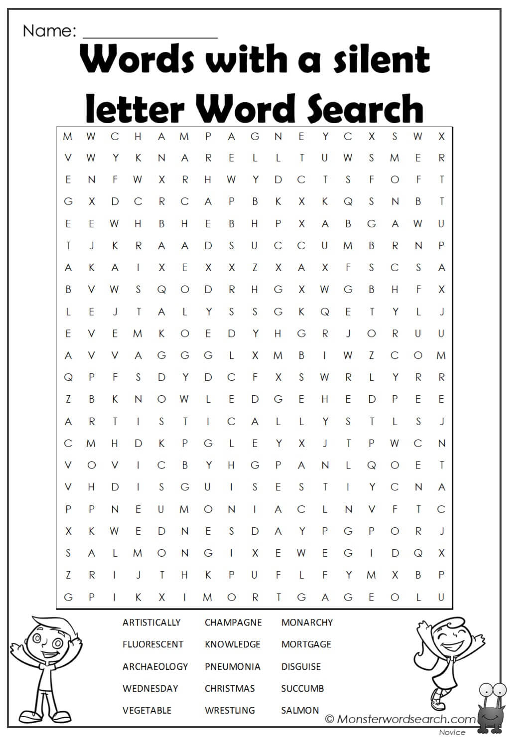 Words-with-a-silent-letter-Word-Search-1.jpg - Monster Word Search