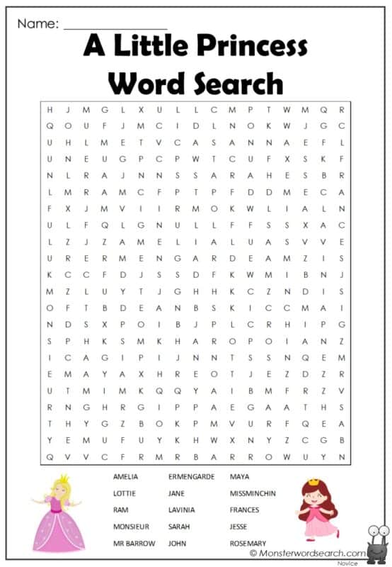 A Little Princess Word Search