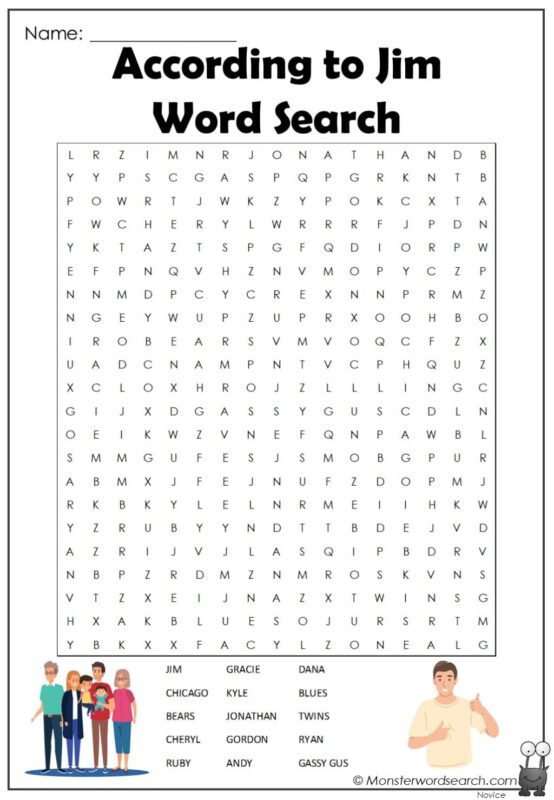 According to Jim Word Search