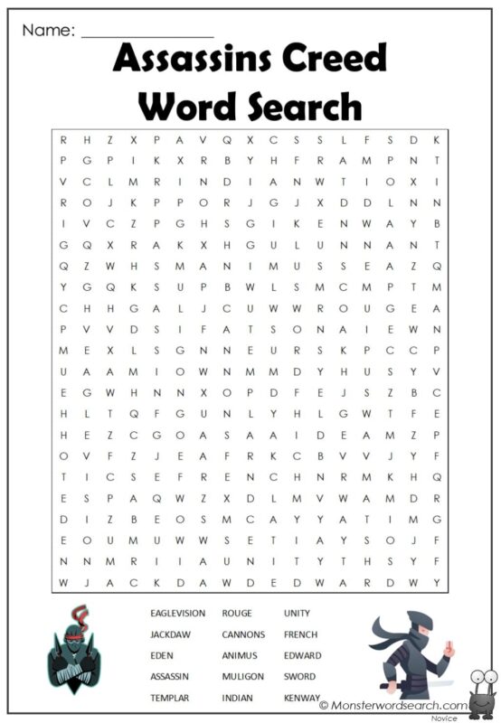 Assassins Creed Word Search