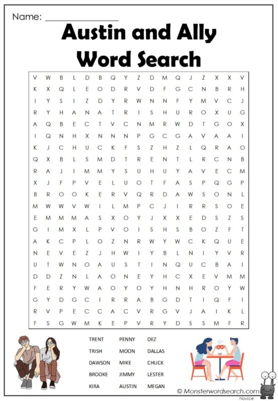 Austin and Ally Word Search