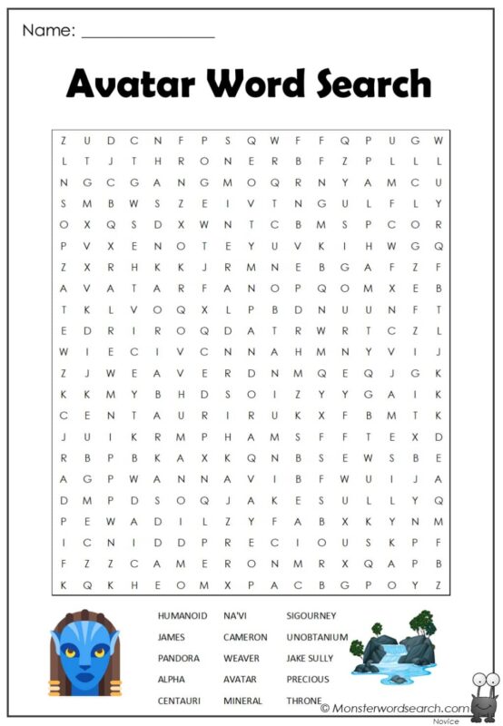 Avatar Word Search