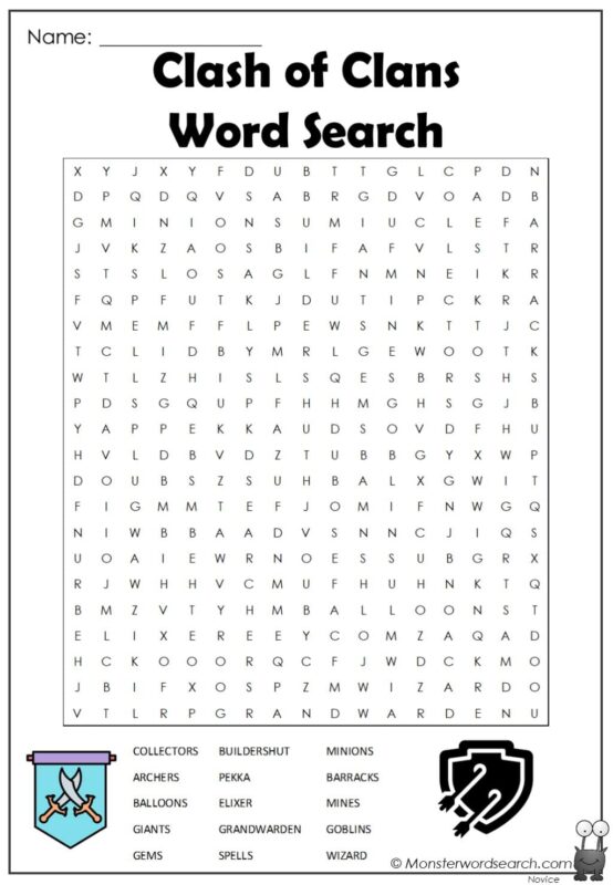 Clash of Clans Word Search