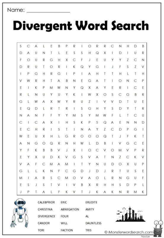 Divergent Word Search