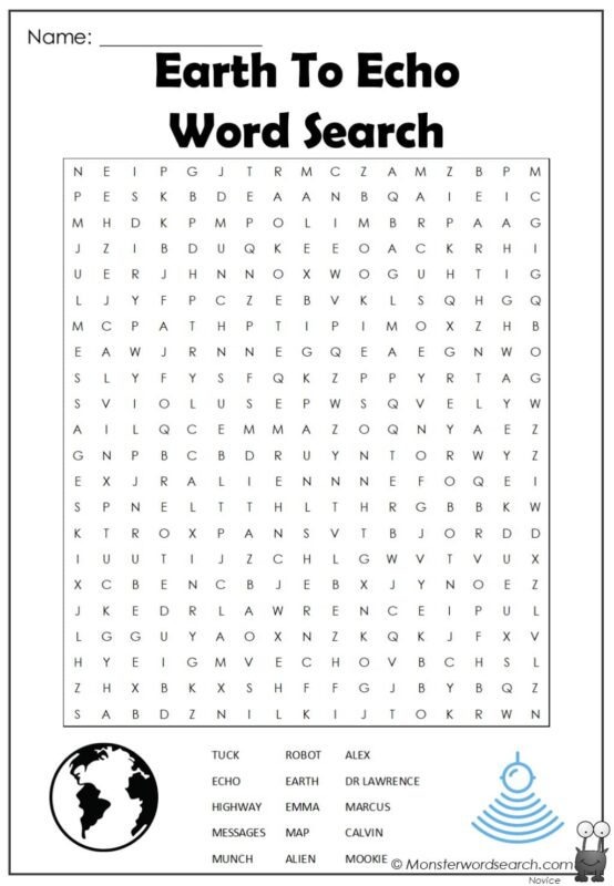 Earth To Echo Word Search