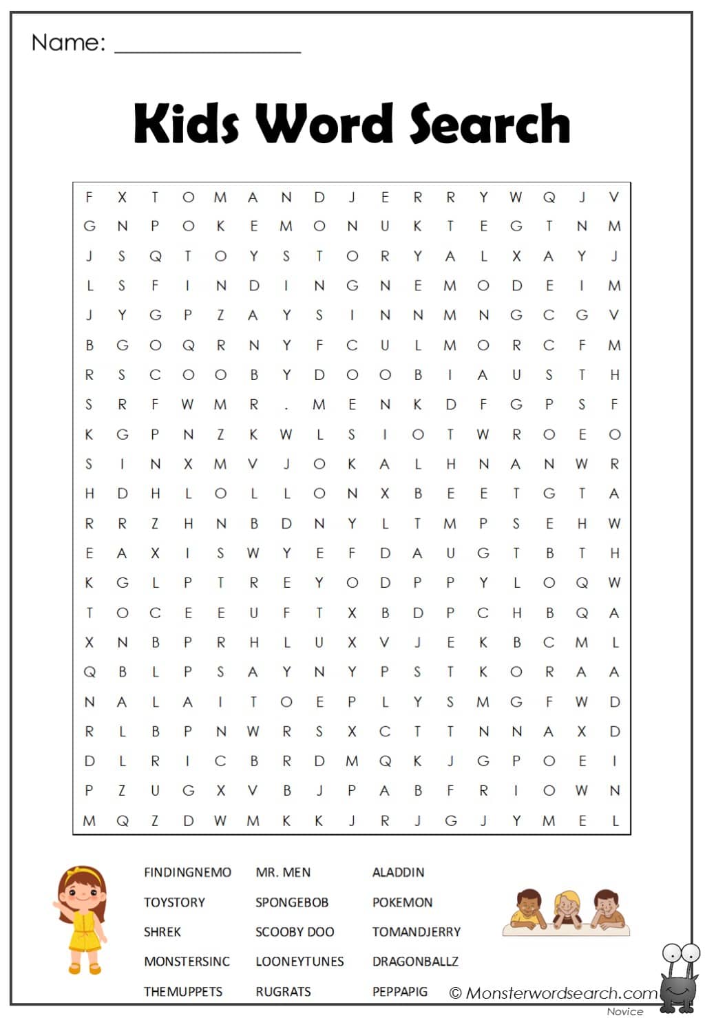 Word Search With Pictures And Words