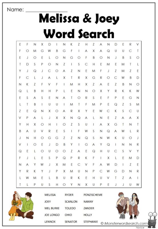 Melissa & Joey Word Search