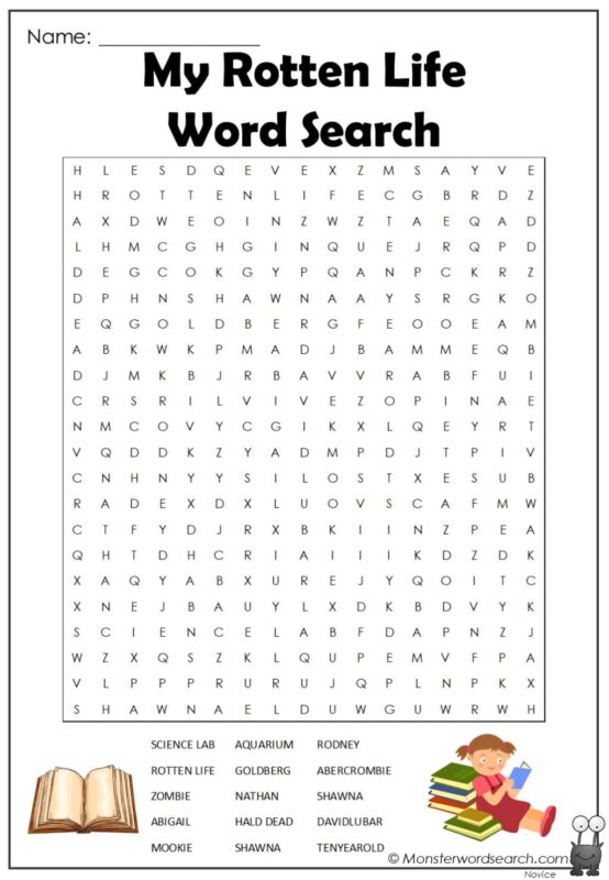 My Rotten Life Word Search