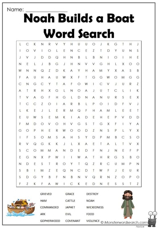 Noah Builds a Boat Word Search