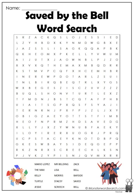 Saved by the Bell Word Search