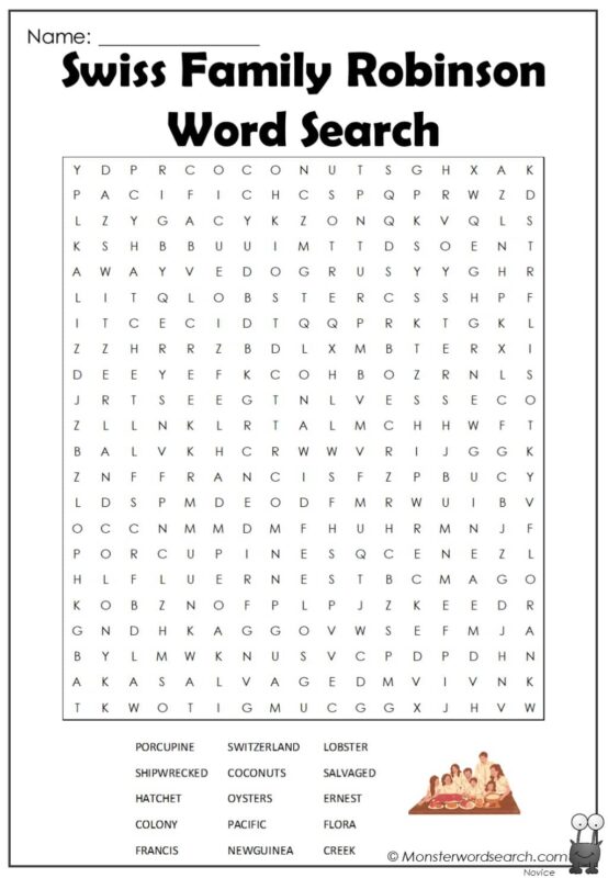 Swiss Family Robinson Word Search