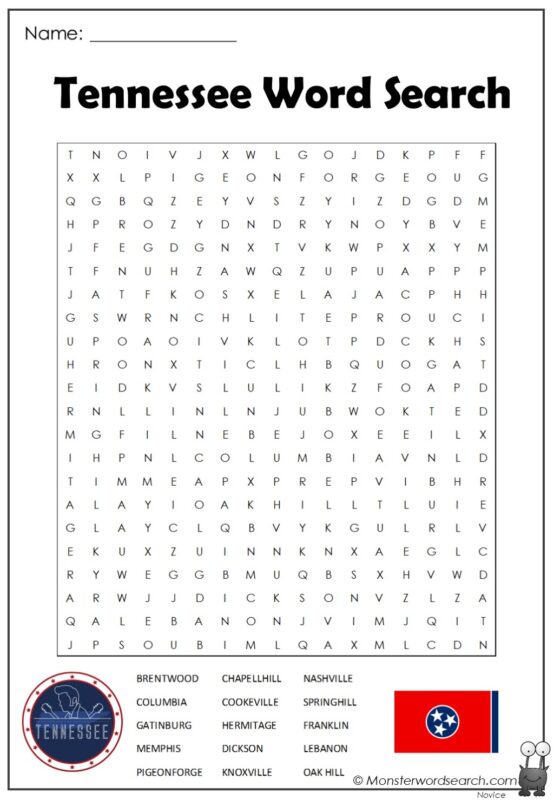 Tennessee Word Search