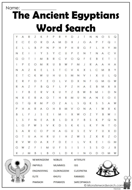 The Ancient Egyptians Word Search