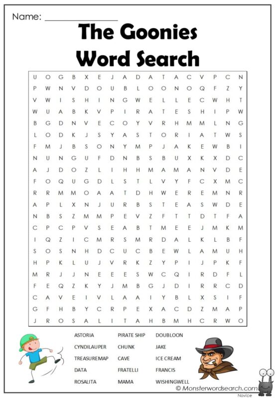 The Goonies Word Search