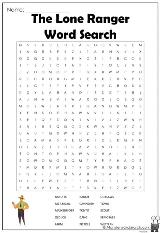 The Lone Ranger Word Search