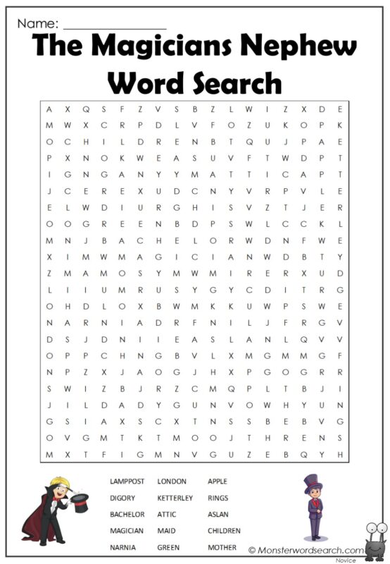 The Magicians Nephew Word Search