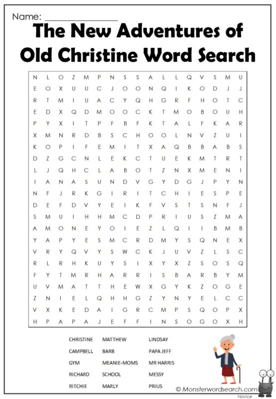 The New Adventures of Old Christine Word Search