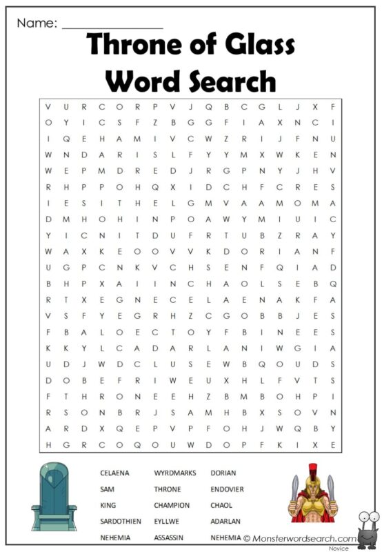 Throne of Glass Word Search