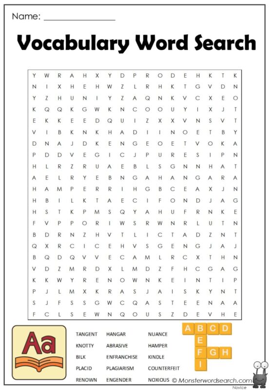 Vocabulary Word Search