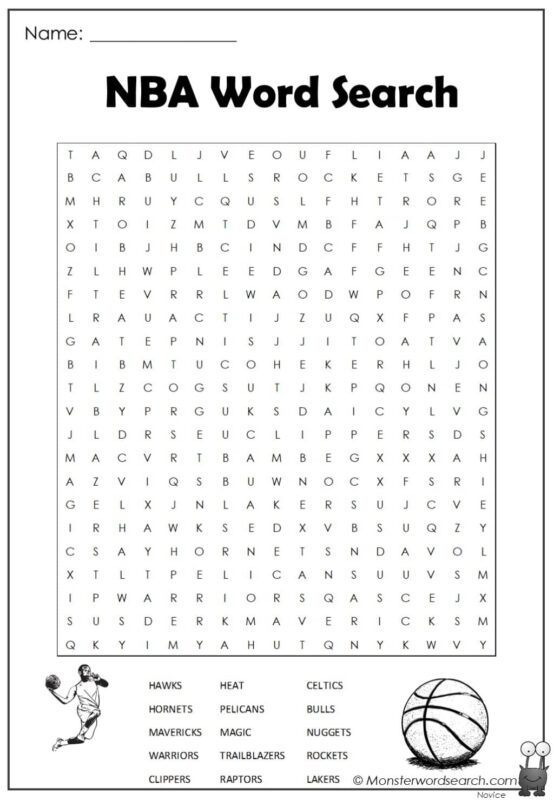 Sports - Monster Word Search