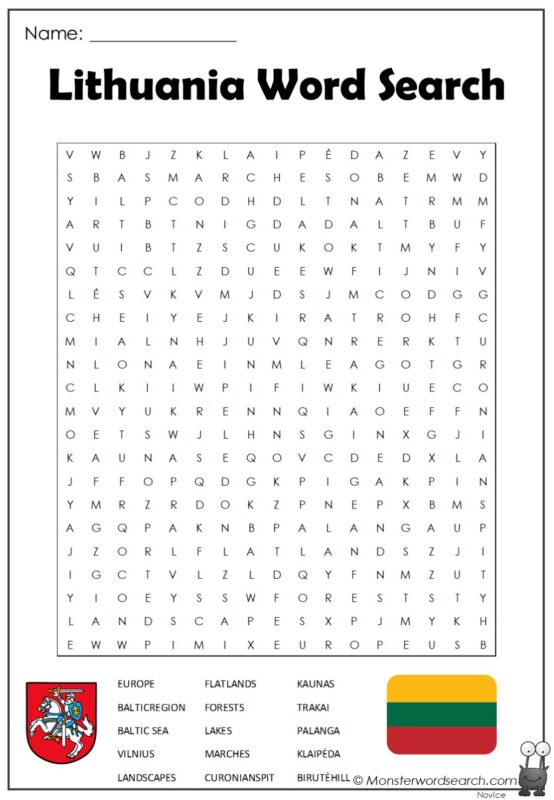 Lithuania Word Search