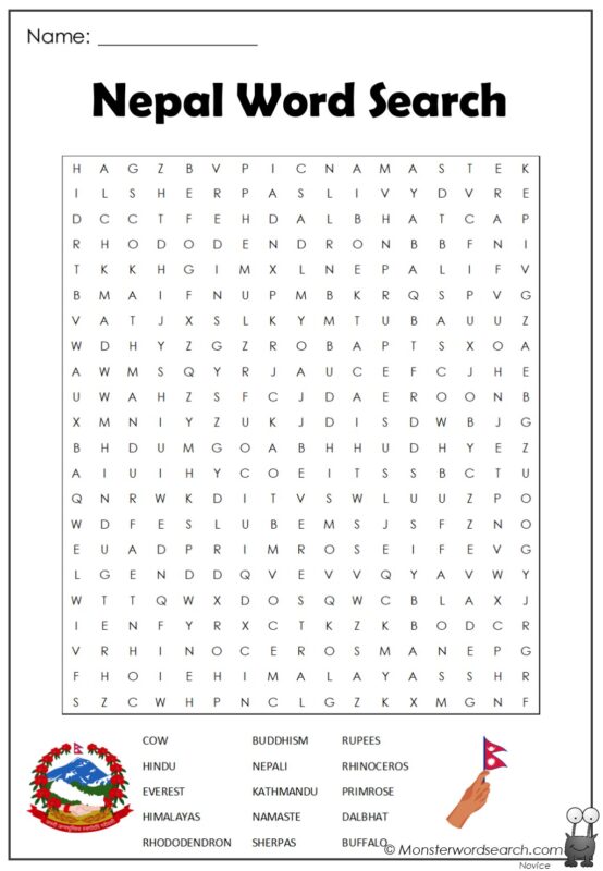 Nepal Word Search