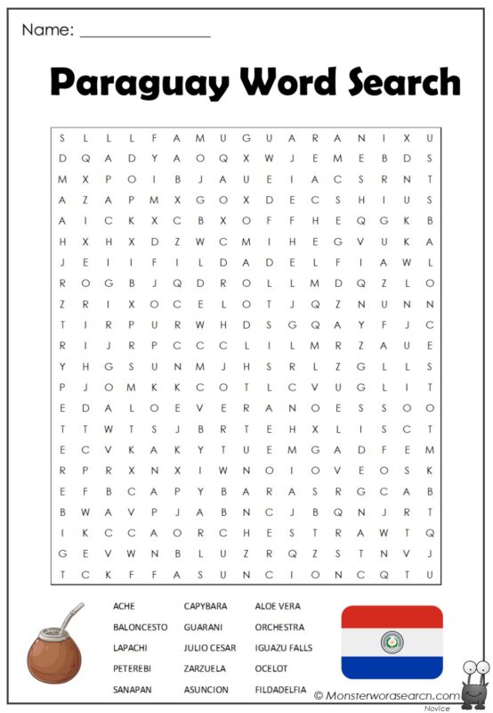Paraguay Word Search