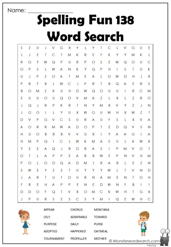 Spelling Fun 138 Word Search