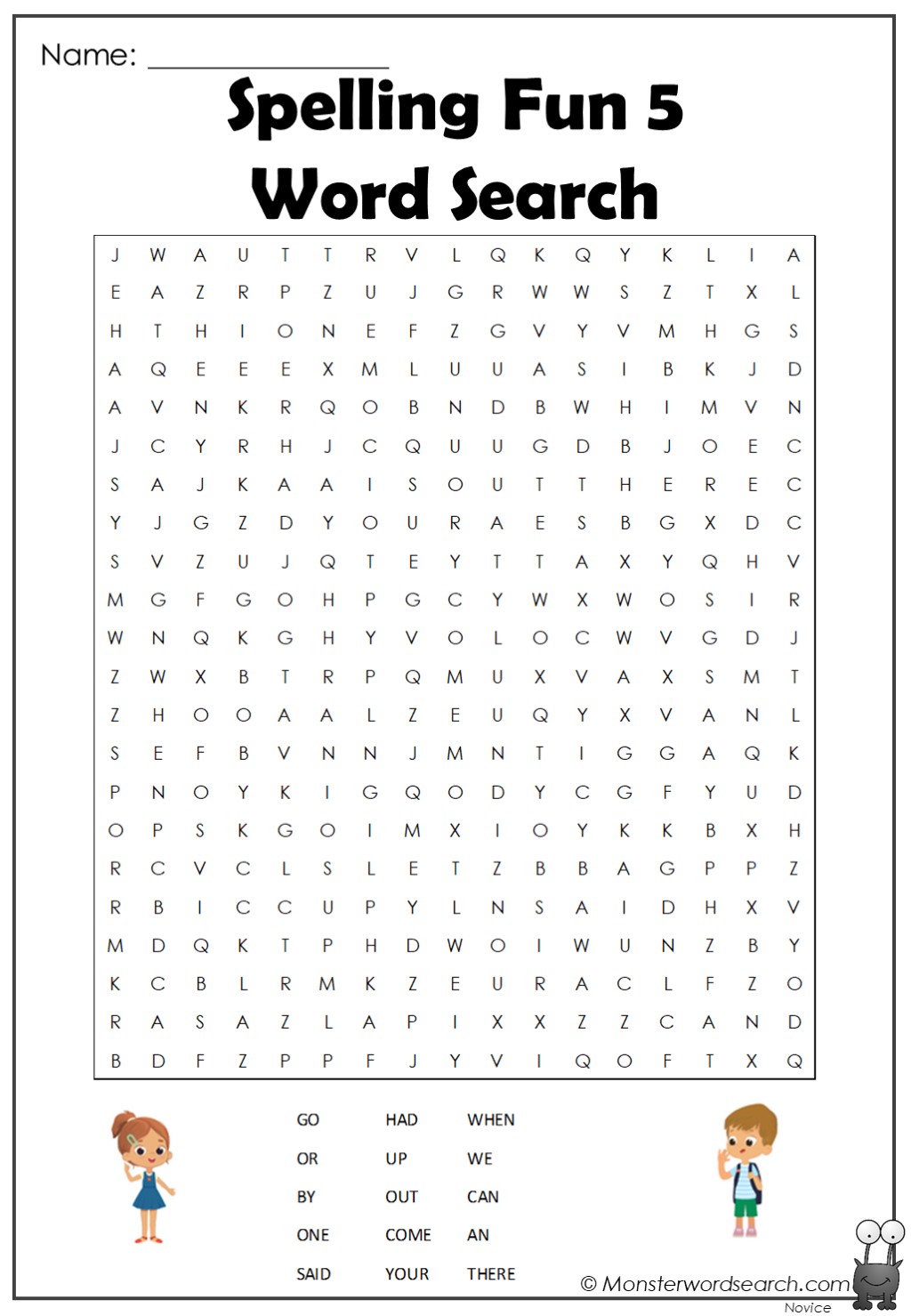 Word Search - Words That Start with B - Five Words